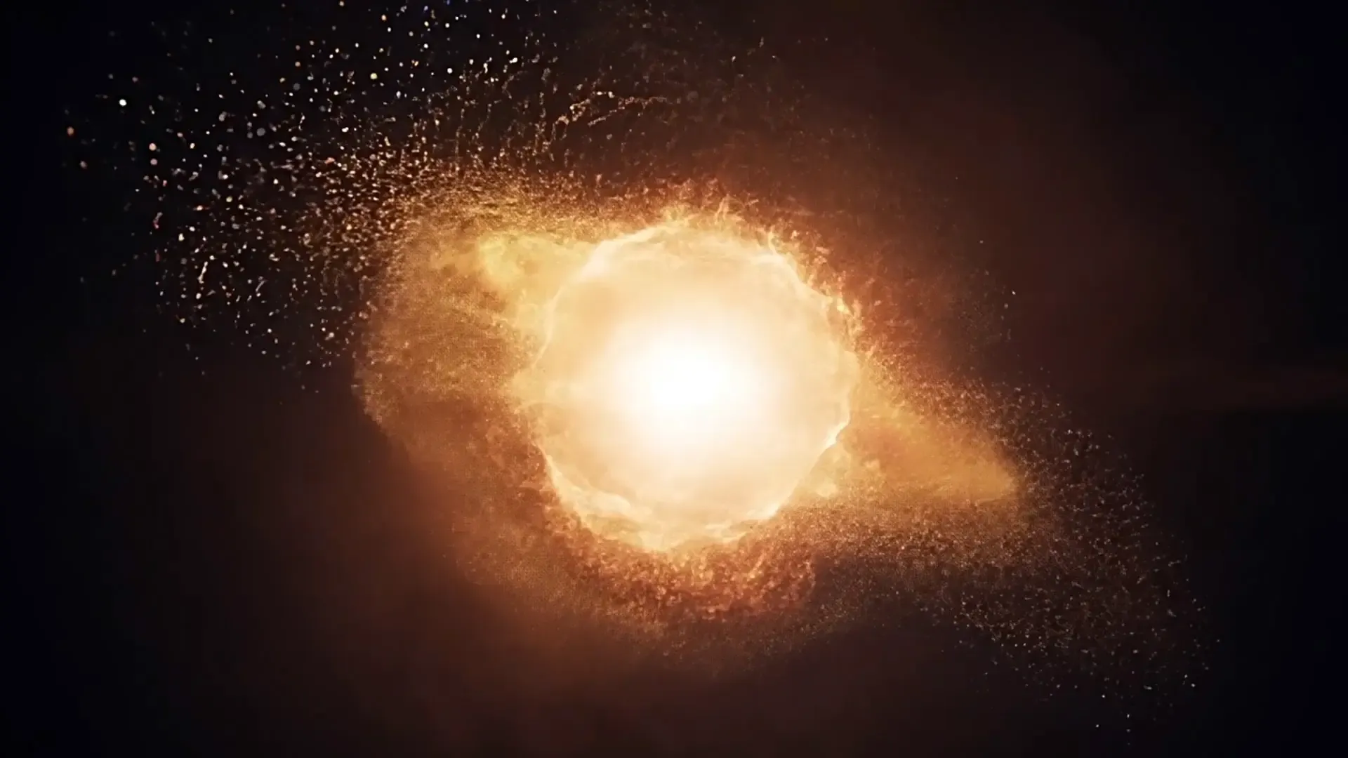 Fiery Particle Explosion Overlay for Cinematic Logo Animation